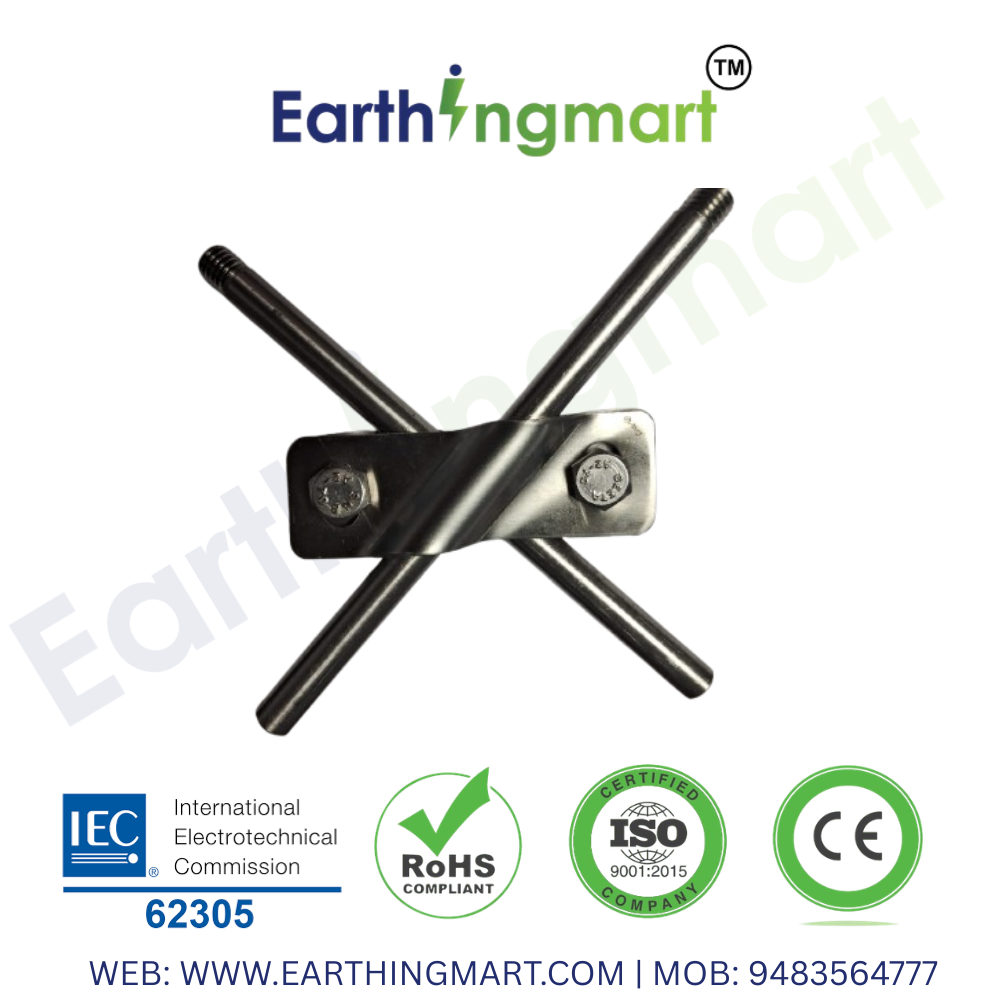 Diagonal Clamp 1 Diagonal clamp used for Connecting earthing conductor with Rebar