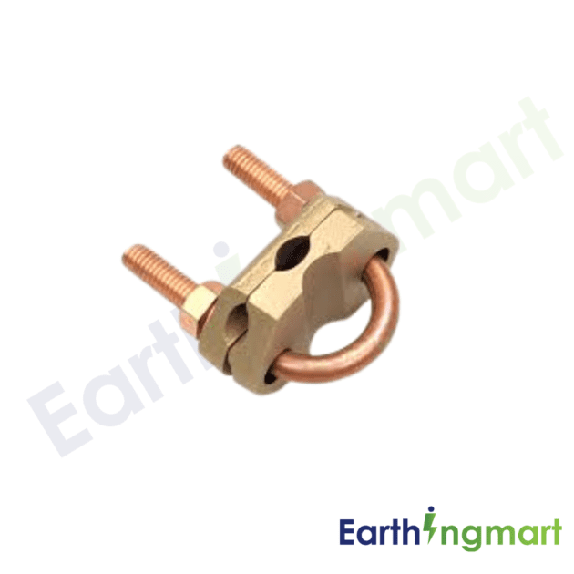 U bolt clamp installed in Structural lightning protection system