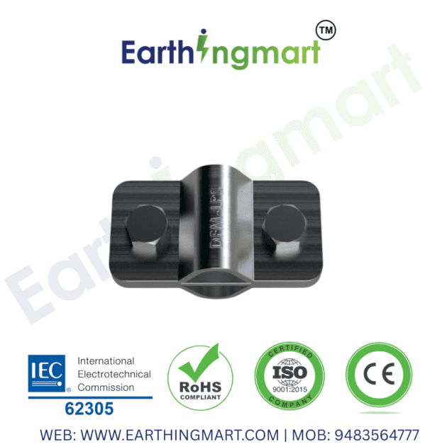 Test joint installed on lightning protection down conductor