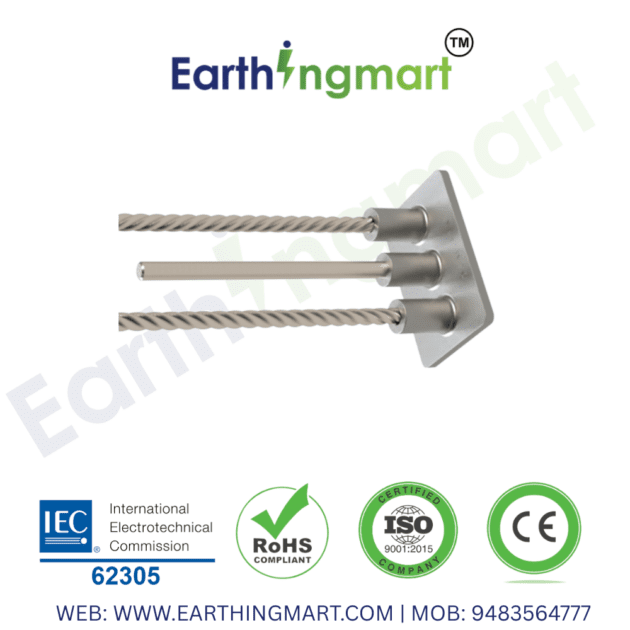 Earth stud with pre welded stainless steel tail for Structural earthing