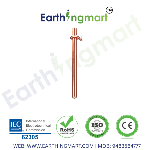 Copper bonded rod used as earthing electrode