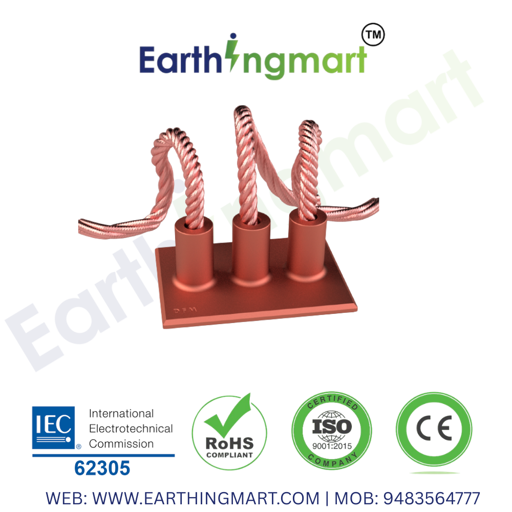 Earth Stud with Copper Tail 1 Earth Stud with Pre welded Copper Tail for Structural earthing