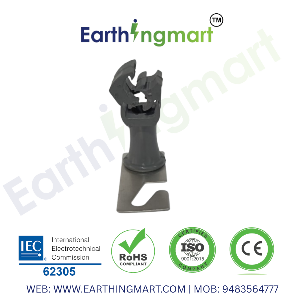 Parapet Holder Clamps with SS Base 1 Polyamide parapet holder clamp with stainless steel base for lightning protection