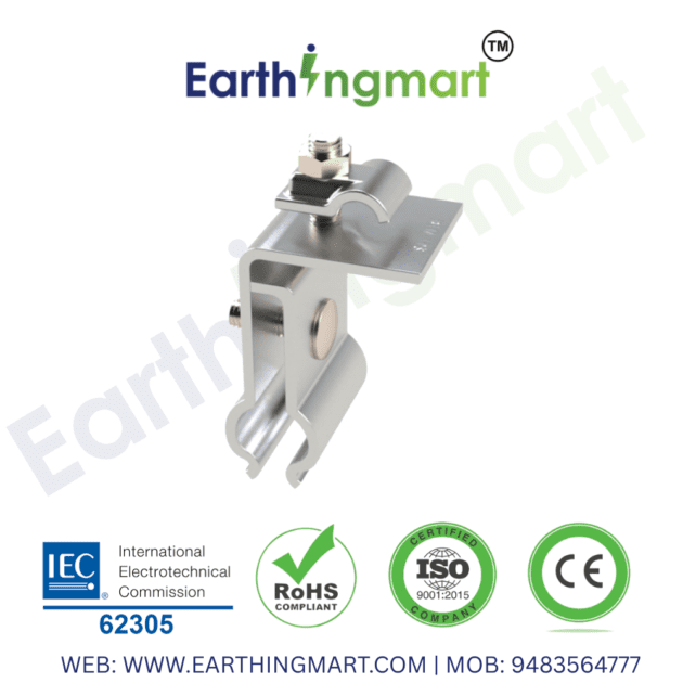 Standing seam holder clamp used for lightning protection conductor