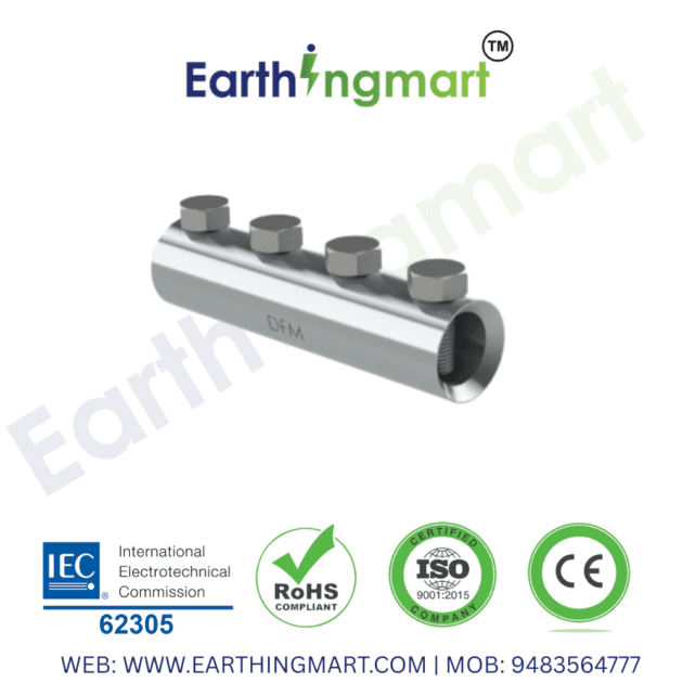 Straight connector used for earthing conductor inline joint